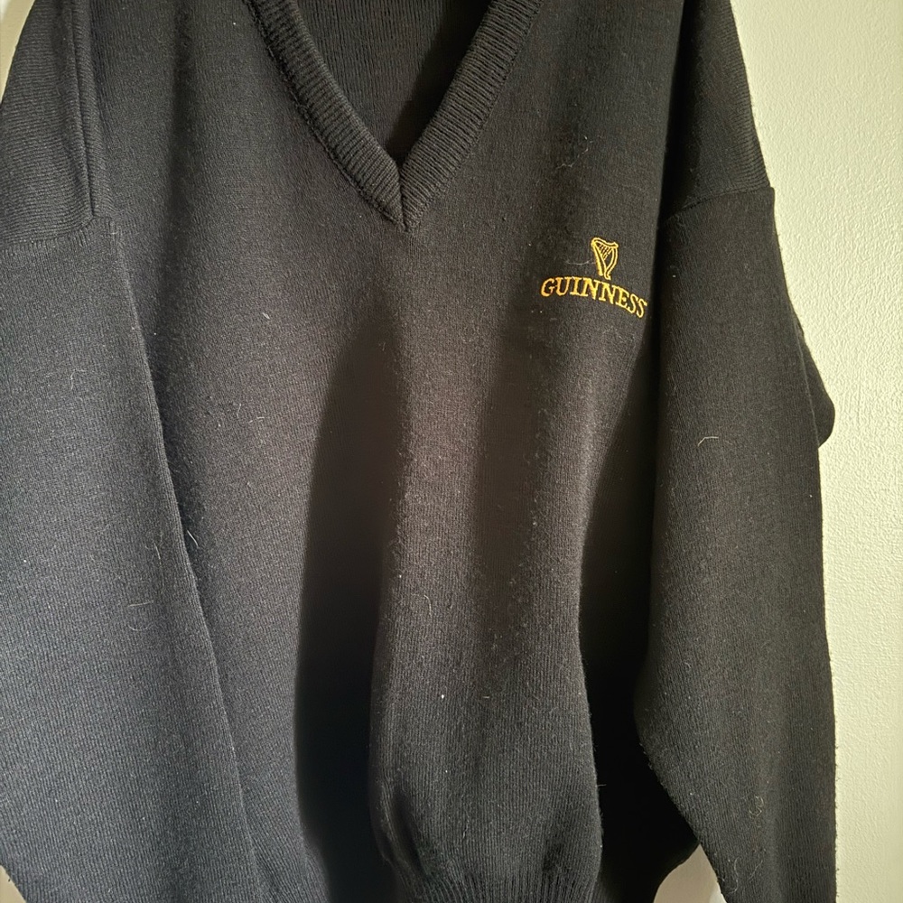 Guinness V-Neck Black Sweater